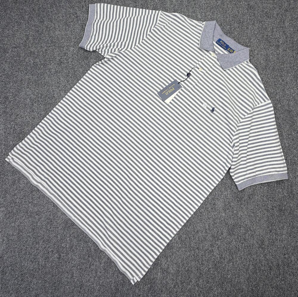 Polo Ralph Lauren Mens XLT Polo Shirt NWT Navy White Stripe NEW $125 MSRP